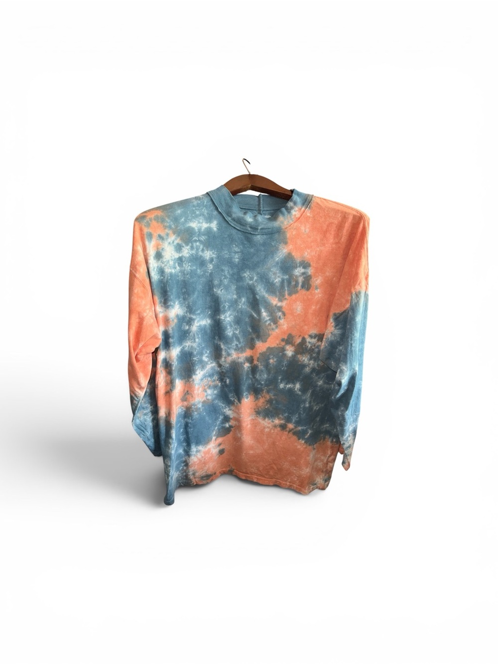 We The Free Women’s Size Small Oversized Peach & Blue Tie Dye Casual Long Sleeve